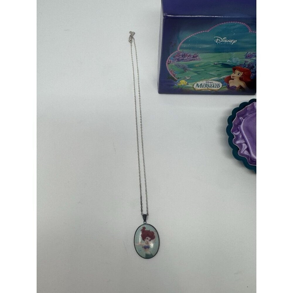 Little Mermaid Vintage Necklace Disney Sterling Sliver - Picture 3 of 9